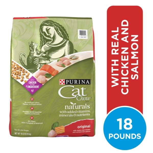 Purina Cat Chow Naturals Original Dry Cat Food Real Chicken & Salmon
