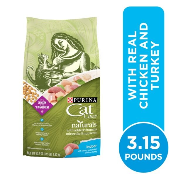 Purina Cat Chow Naturals Indoor Dry Cat Food Real Chicken & Turkey