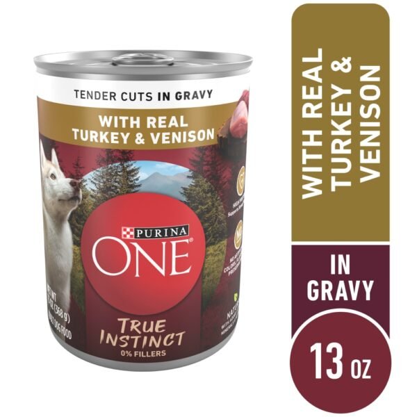 Purina ONE True Instinct Wet Dog Food Tender Cuts in Gravy Real Turkey & Venison
