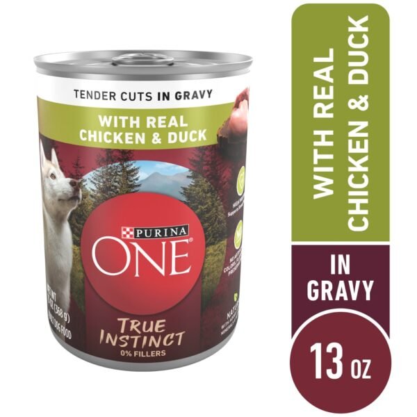 Purina ONE True Instinct Wet Dog Food Tender Cuts in Gravy Real Chicken & Duck