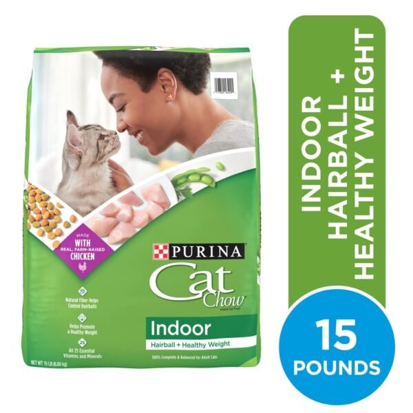 Purina Cat Chow Indoor Hairball + Healthy Weight Adult Dry Cat Food Real Chicken