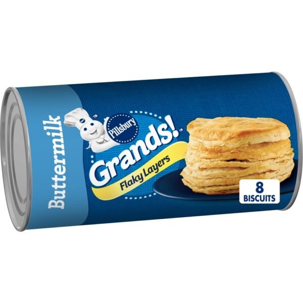 Pillsbury Grands! Flaky Layers, Refrigerated Buttermilk Biscuit Dough, 8 ct., 16 oz.