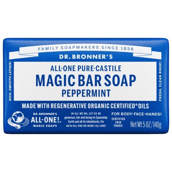 Dr. Bronner's All-One Hemp Peppermint Pure-Castile Bar Soap