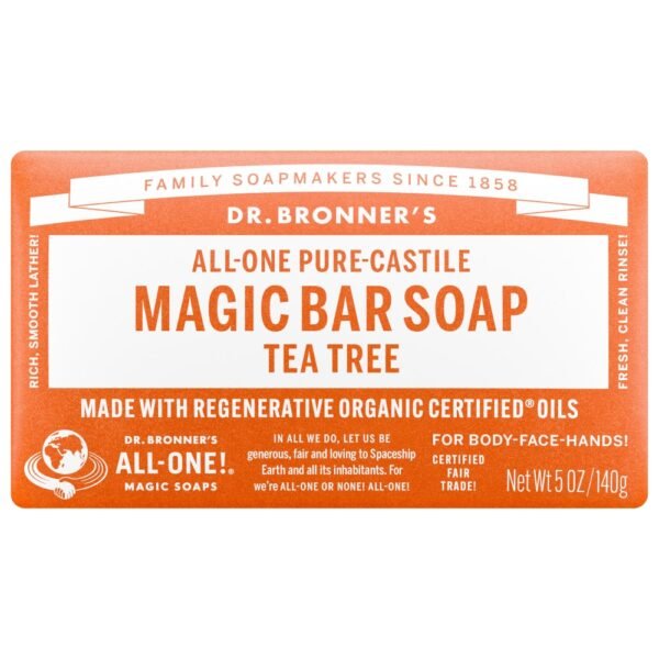 Dr. Bronner's All-One® Bar Soap Hemp Tea Tree
