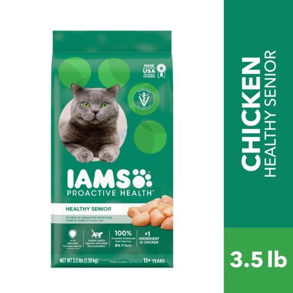 Iams Proactive Health Healthy Senior Dry Cat Food Chicken