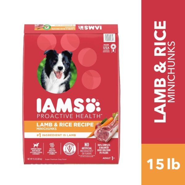 Iams Proactive Health Minichunks Dry Dog Food Real Lamb & Rice Flavor