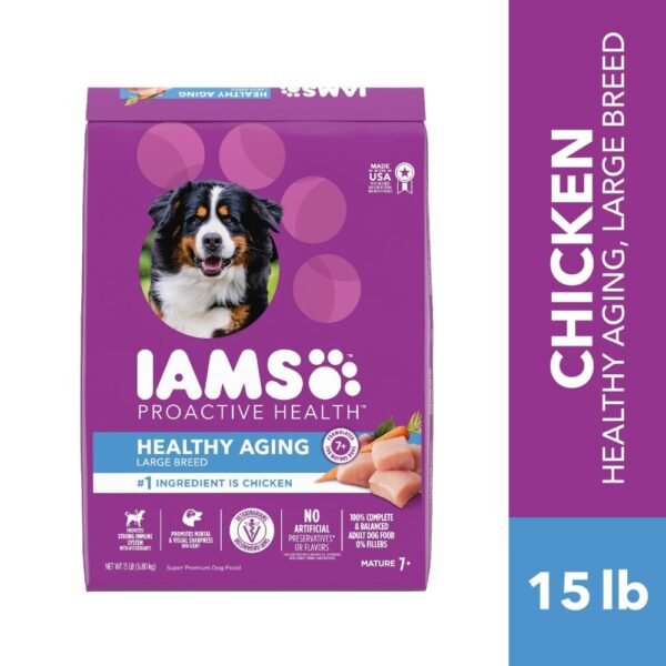 Iams Proactive Health Healthy Aging Large Breed Dry Senior Dog Food Real Chicken Flavor
