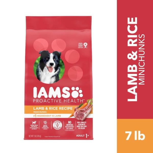 Iams Proactive Health Minichunks Adult Dry Dog Food Real Lamb & Rice Flavor