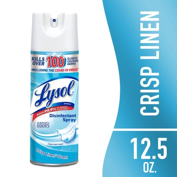 Lysol Disinfectant Spray, Sanitizing  Antibacterial Spray, Crisp Linen, 12.5 oz