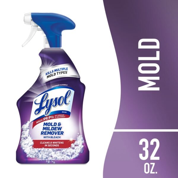 Lysol Mold and Mildew Remover Bathroom Cleaning Spray, Soap Scum and Shine Disinfectant, 32 fl oz