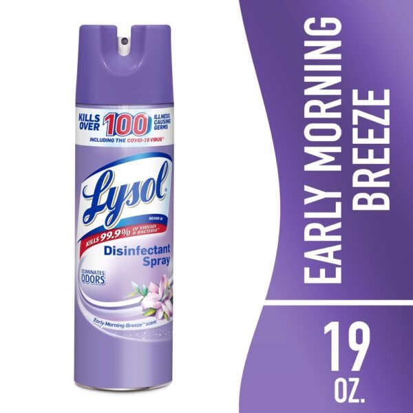 Lysol Disinfectant Spray, Sanitizing Antibacterial Spray, Early Morning Breeze, 19 oz