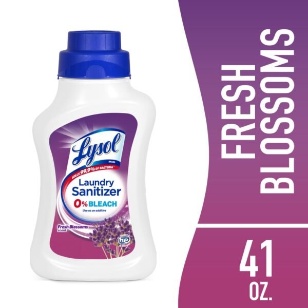Lysol Brand New Day Laundry Sanitizer, Odor Eliminator 0% Bleach, Fresh Blossoms, 41 fl oz