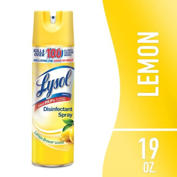 Lysol Disinfectant Spray, Sanitizing Antibacterial Spray, Lemon Breeze, 19 oz
