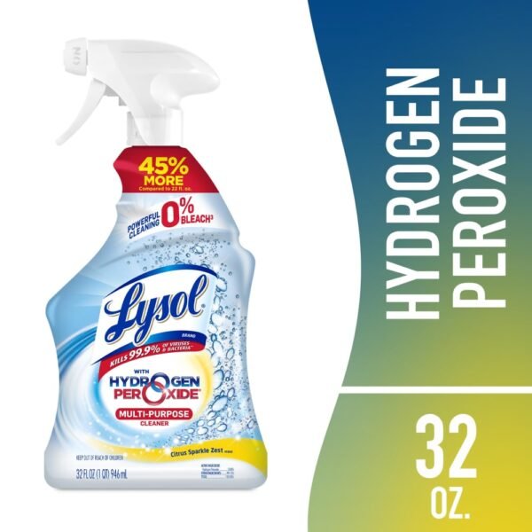 Lysol Hydrogen Peroxide All Purpose Cleaner Spray, Disinfecting Spray, Citrus Sparkle Zest