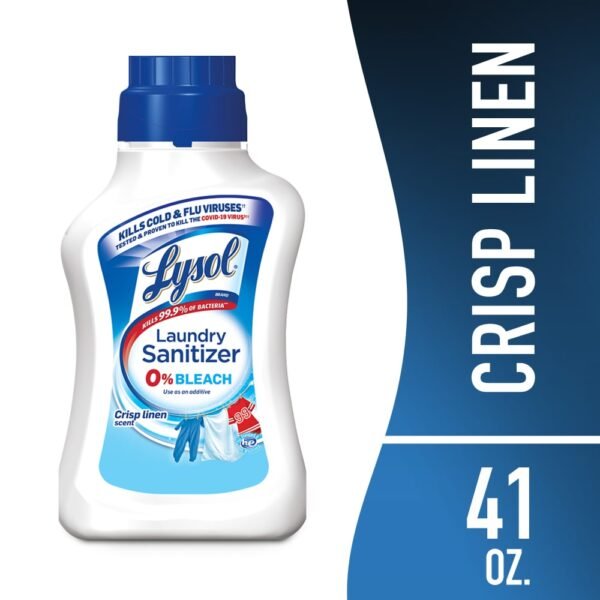 Lysol Laundry Sanitizer, Bacteria Causing Laundry Odor Eliminator 0% Bleach, Crisp Linen