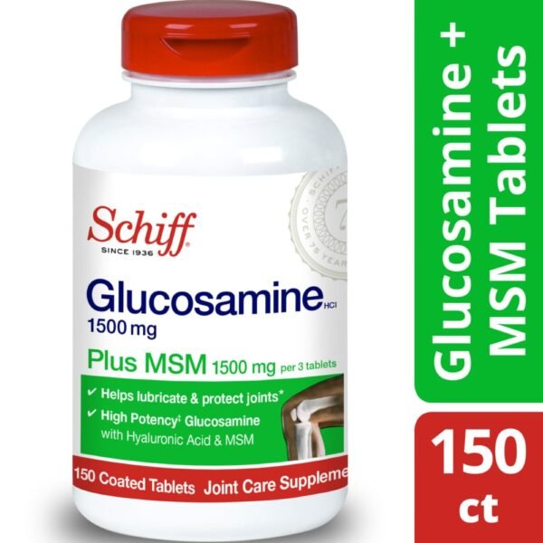 Schiff Glucosamine 1500mg plus MSM Joint Care Supplement