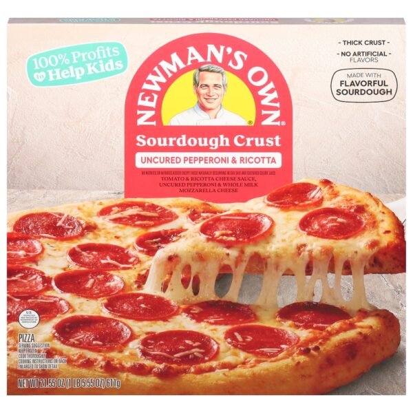 Newman's Own Uncured Pepperoni & Ricotta Sourdough Crust Frozen Pizza