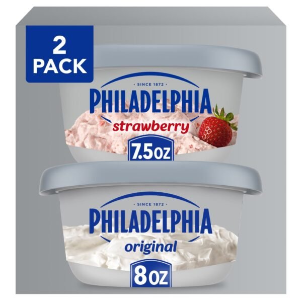 Philadelphia Cream Cheese Spread Multipack Original and Strawberry