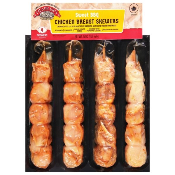 Hempler's Frozen Sweet BBQ Chicken Breast Skewer