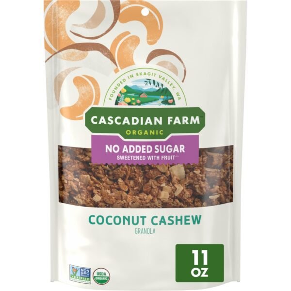 Cascadian Farm Organic® No Added Sugar Coconut Cashew Granola