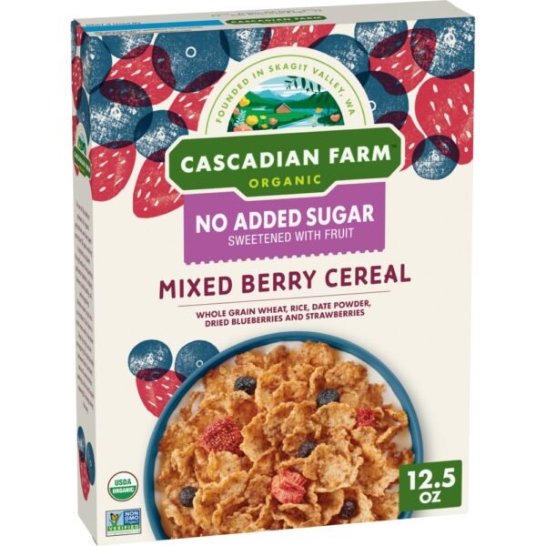 Cascadian Farm Organic No Added Sugar Mixed Berry Cereal