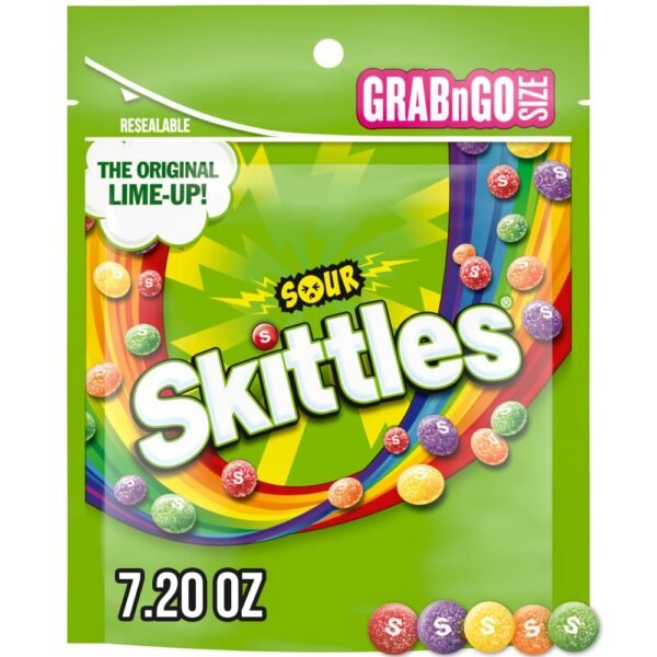 Skittles Sour Chewy Candy Grab N Go Bag