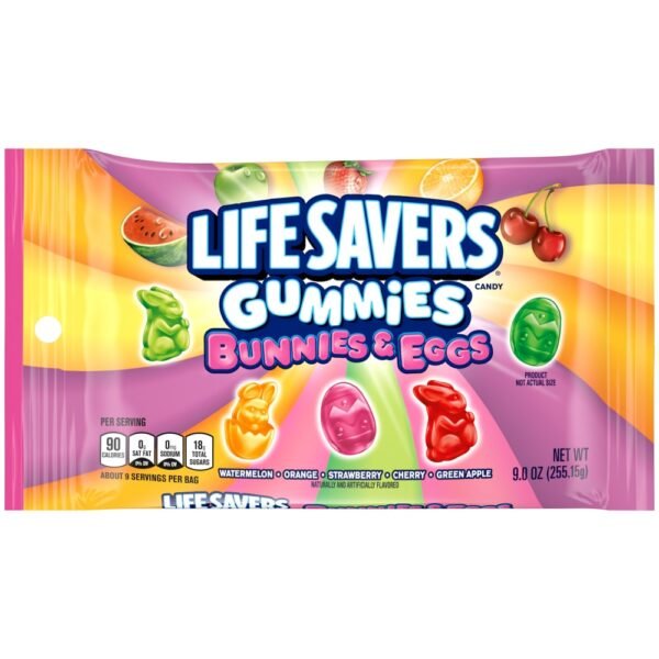 Life Savers Gummies Bunnies & Eggs Easter Candy Assortment Bag