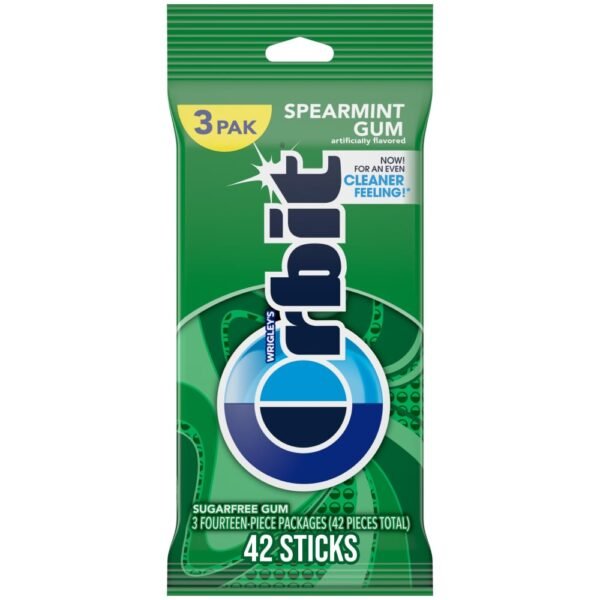 Orbit Spearmint Sugar Free Chewing Gum Travel Essentials Pack