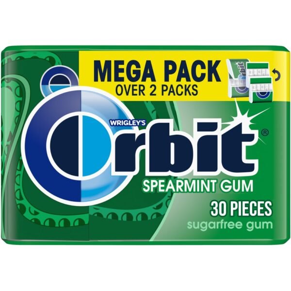Orbit Gum Spearmint Sugar Free Chewing Gum Mega Pack