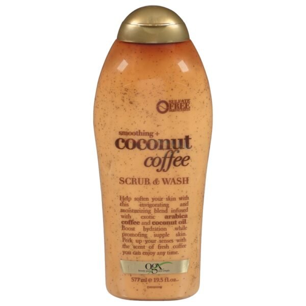 OGX Smoothing + Coconut Coffee Scrub & Wash