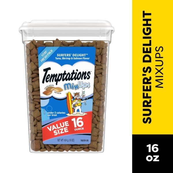 Temptations MixUps Crunchy and Soft Cat Treats Surfers Delight