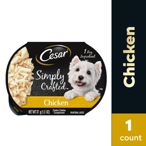 Cesar Simply Crafted Adult Wet Dog Chicken Food Meal Topper