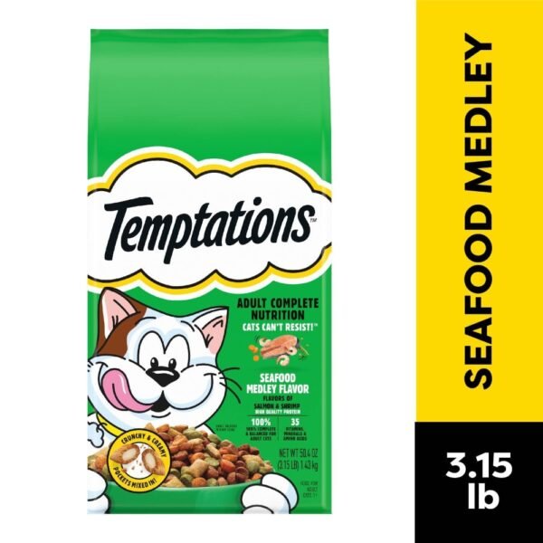 Temptations Complete Nutrition Seafood Medley Flavor Adult Dry Cat Food