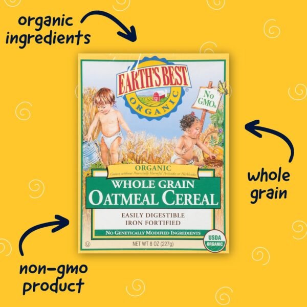 Earth's Best Organic Whole Grain Oatmeal Baby Cereal