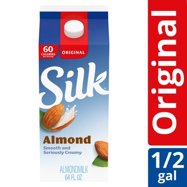 Silk Dairy Free Original Almond Milk Half Gallon