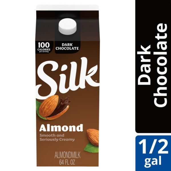 Silk Dairy Free Dark Chocolate Almond Milk Half Gallon