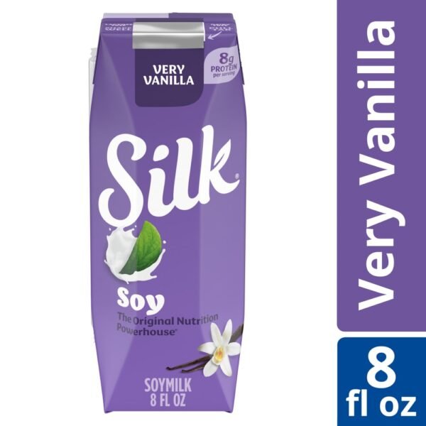 Silk Dairy Free Shelf Stable Very Vanilla Soy Milk