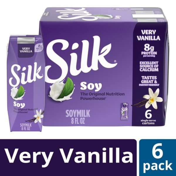 Silk Dairy Free Shelf Stable Very Vanilla Soy Milk