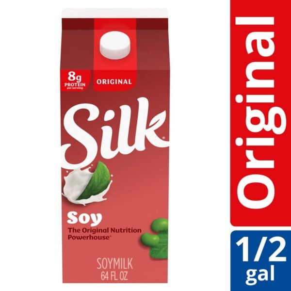 Silk Dairy Free Protein Original Soy Milk Half Gallon