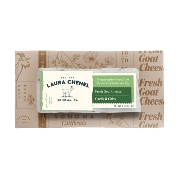 Laura Chenel Garlic & Chive Fresh Goat Block Cheese