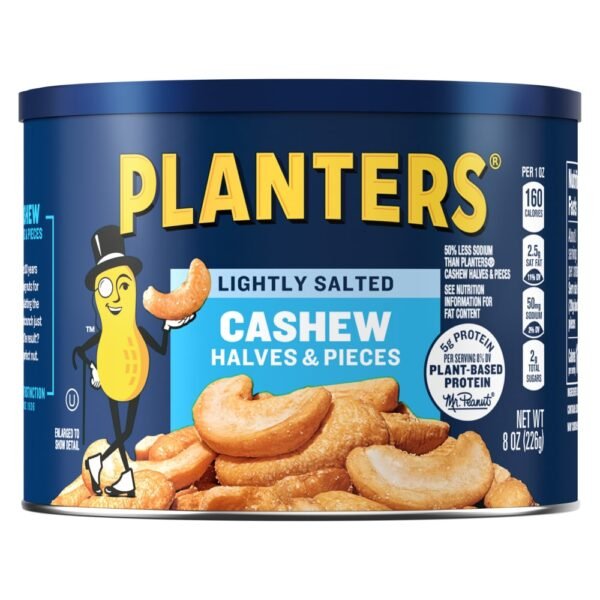 Planters® Lightly Salted Cashews Halves & Pieces