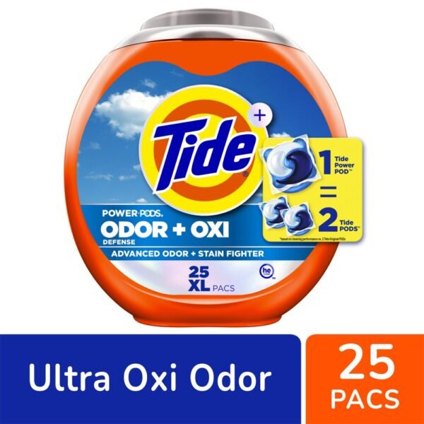 Tide Power Pods Odor Defense + Oxi Laundry Detergent Pods