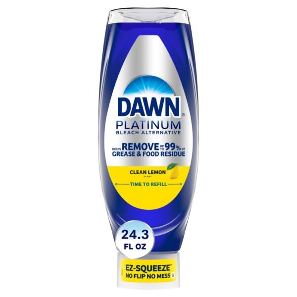 Dawn Platinum Bleach Alternative, Clean Lemon Scent EZ-Squeeze Liquid Dish Soap