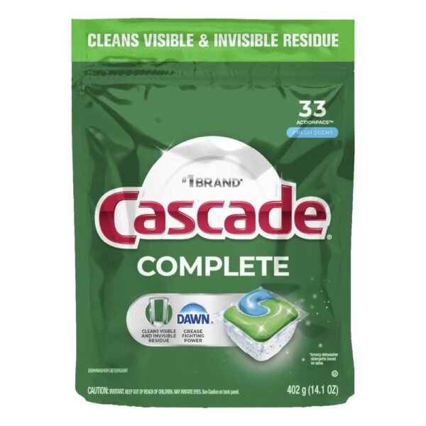 Cascade® Complete Auto Dishwashing Pouch with Liquid & Powder Fresh Scent