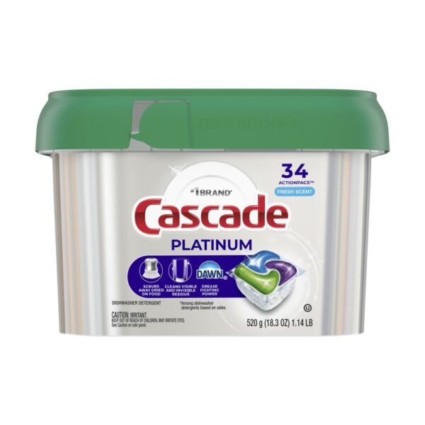 Cascade® Auto Dishwashing Pouch with Liquid & Powder Fresh Scent