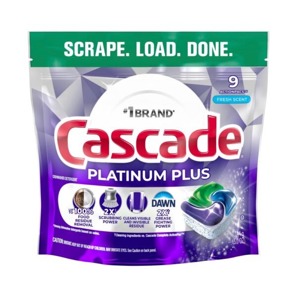 Cascade® Auto Dishwashing Pouch with Liquid & Powder Fresh Scent