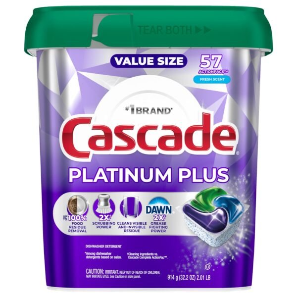 Cascade® Platinum Plus Fresh Scent With Dawn Dishwasher Pods