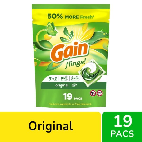 Gain Flings Original Scent Laundry Detergent Pods