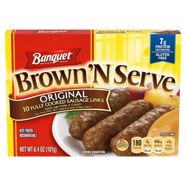 Banquet Brown 'n Serve Original Fully Cooked Sausage Links Frozen Meat