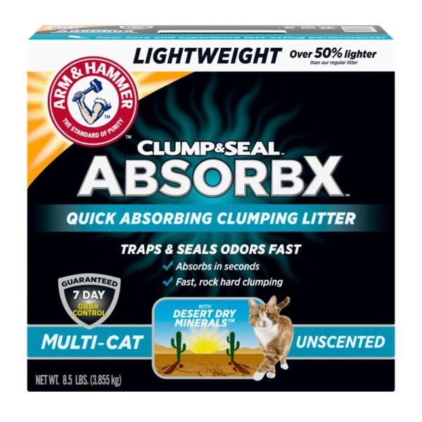 Arm & Hammer™ Clump & Seal AbsorbX Multi-Cat Unscented Litter
